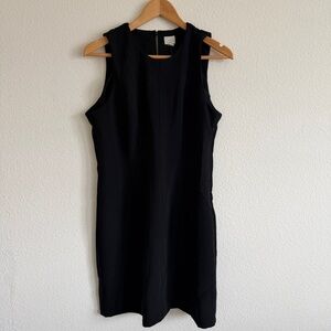 A New Day Womans Dress Size 12 Sheath Sleeveless Black Simple Business Casual